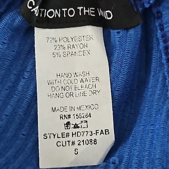 Caution to the Wind Royal Blue Halter Dress with Side Cut-Outs - Size Small NWOT - Picture 6 of 7